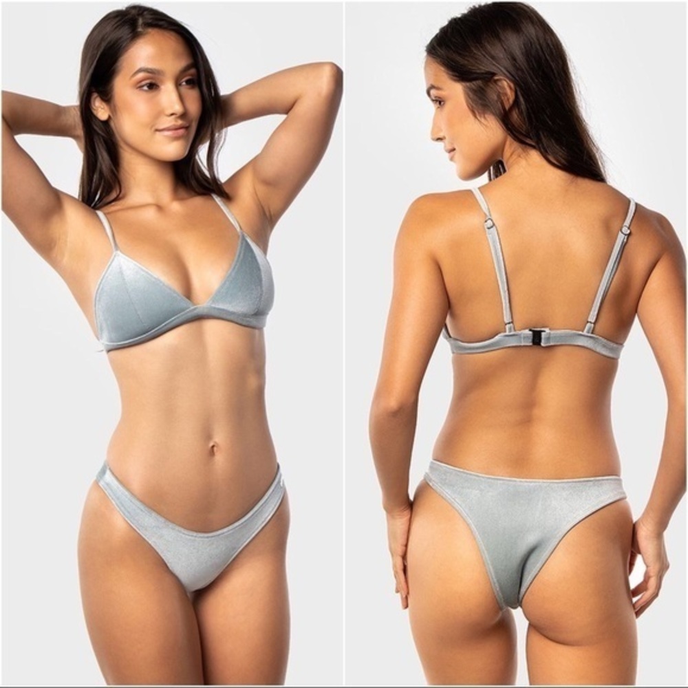 Blackbough • Cooper Top Silver Velvet Bikini set